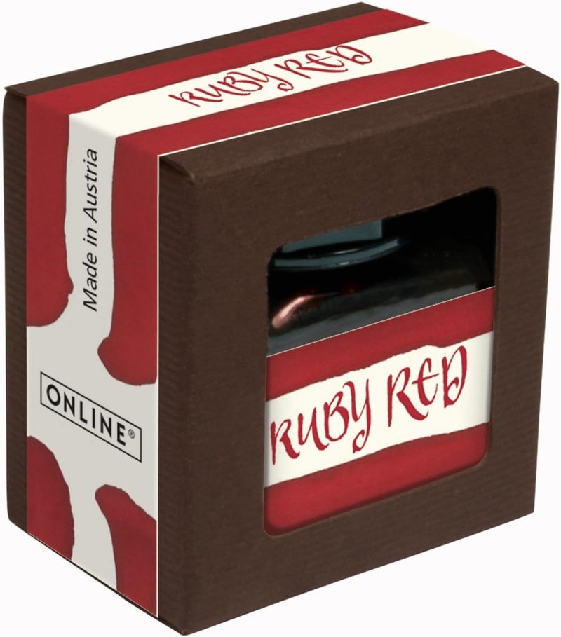 Online Ink Red, Ink Bottle 15 ml, Colourful Fountain Ink for Calligraphy, Handlettering, Writing Ink, Ink bottle for Converter, Waterbased Ink - Image 2