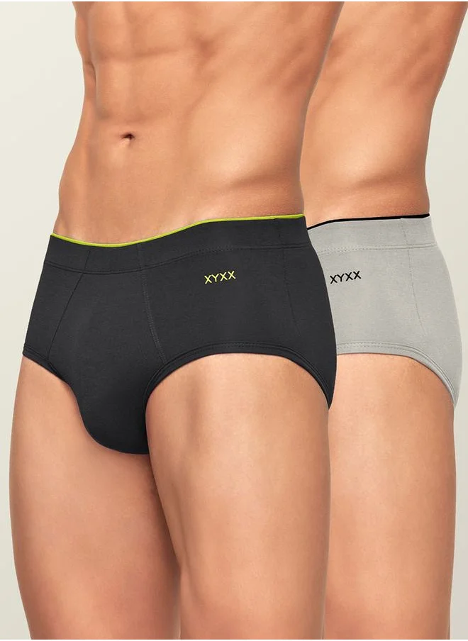 اكس واي اكس اكس Pack of 2 - Seam Detail Modal Briefs by Styli