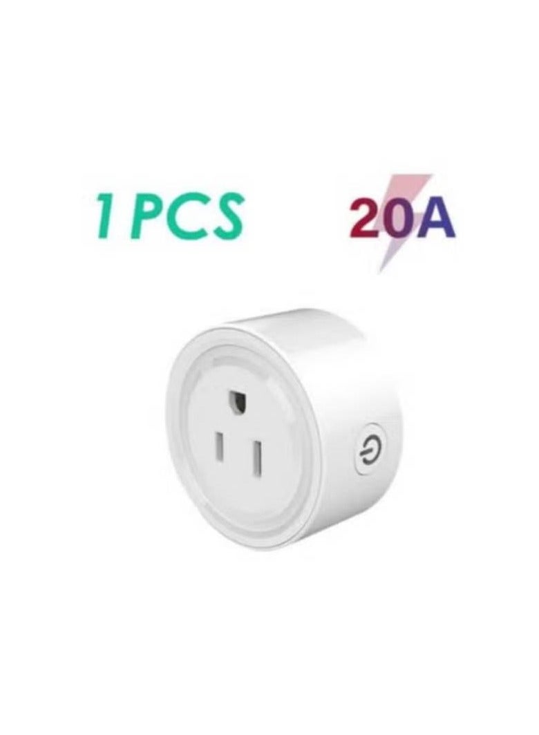 AROAQ 20A TUYA WiFi Smart Plug – US Standard Smart Socket with App & Voice Control, Compatible with Alexa and Google Home  - Image 1