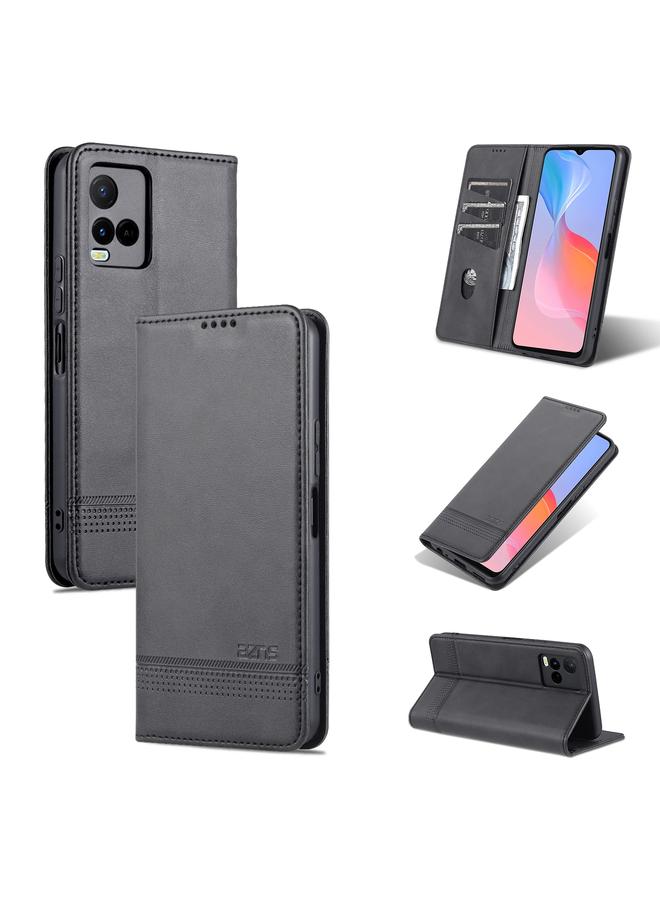 Case For vivo Y21 / Y33S Magnetic Calf Texture Horizontal Flip Leather Case with Card Slots & Holder & Wallet