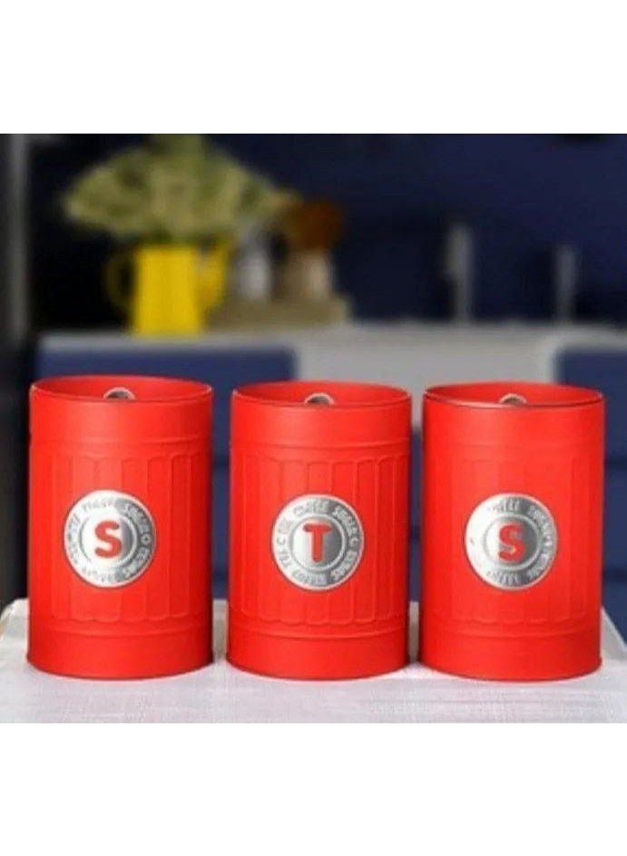 طقم كوفي احمر 3*1  - Image 3