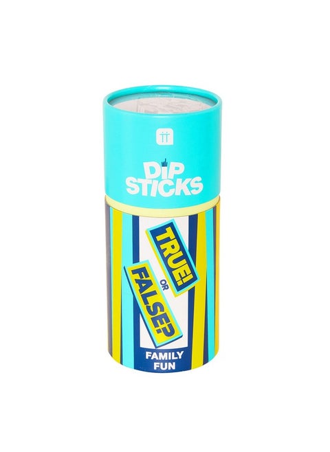 Talking Tables Dipsticks True or False Trivia Quiz Game for Kids and Adults | Questions for Whole Family, Present, Stocking Stuffer,Blue,Game-DIP-TRUEFALSE