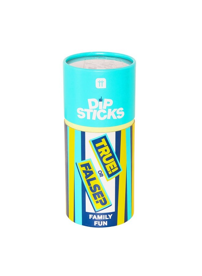Talking Tables Talking Tables Dipsticks True or False Trivia Quiz Game for Kids and Adults | Questions for Whole Family, Present, Stocking Stuffer,Blue,Game-DIP-TRUEFALSE  - Image 1