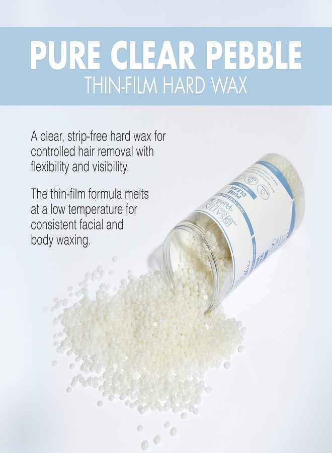 Satin Smooth Pure Clear Pebble Hard Wax Beads – Thin-Film Stripless Hair Removal Wax for Face & Body, Brazilian Waxing, Medium to Coarse Hair, 23 oz - Image 3