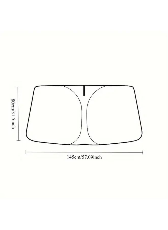 Car Windshield Sun Shade 145x80 For Summer Vehicle Window Protector - Image 5