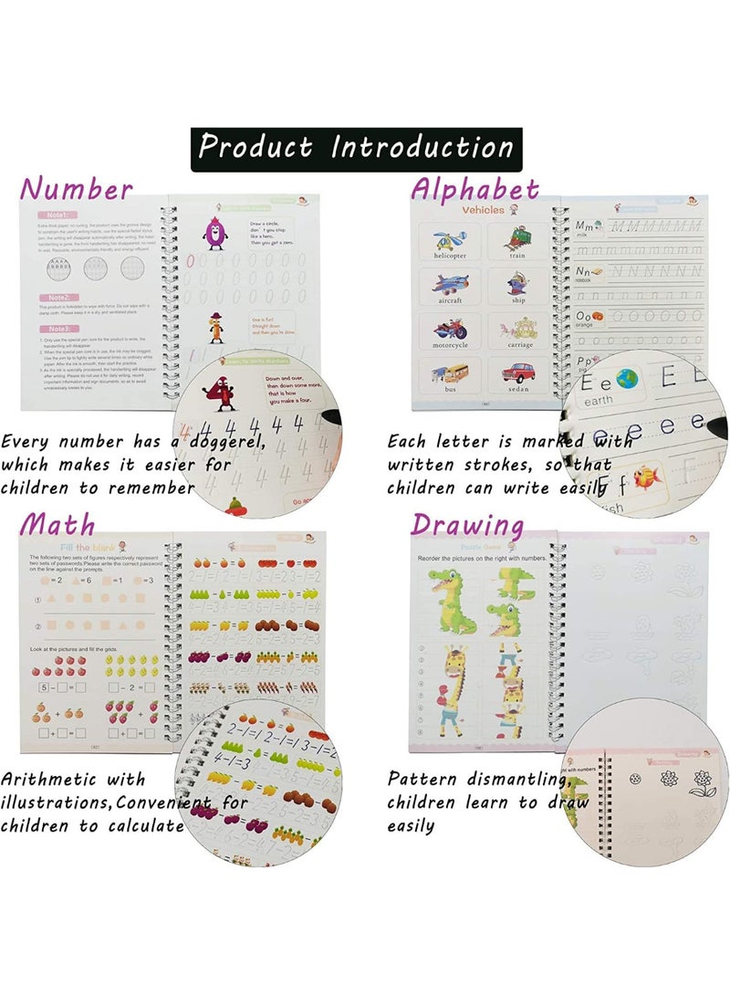 Magic Book Reusable Exercise Book Magic Workbook for Kids Help your child learn coloring and drawing in a fun and interactive way with the Magic Workbook, specially designed for ages 3+. The magic ink disappears after a while, meaning the workbook can be reused many times! It develops writing, repetition, and concentration skills in a fun way. Perfect for nursery and preschool children! - Image 5