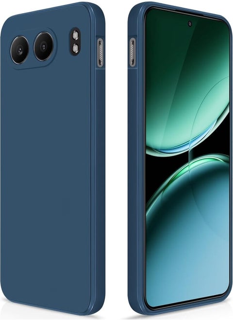 Case for OnePlus Nord 4 5G Silicone Case, Ultra Slim Protective Case with Inner Fiber Layer and Camera Protection (Blue)