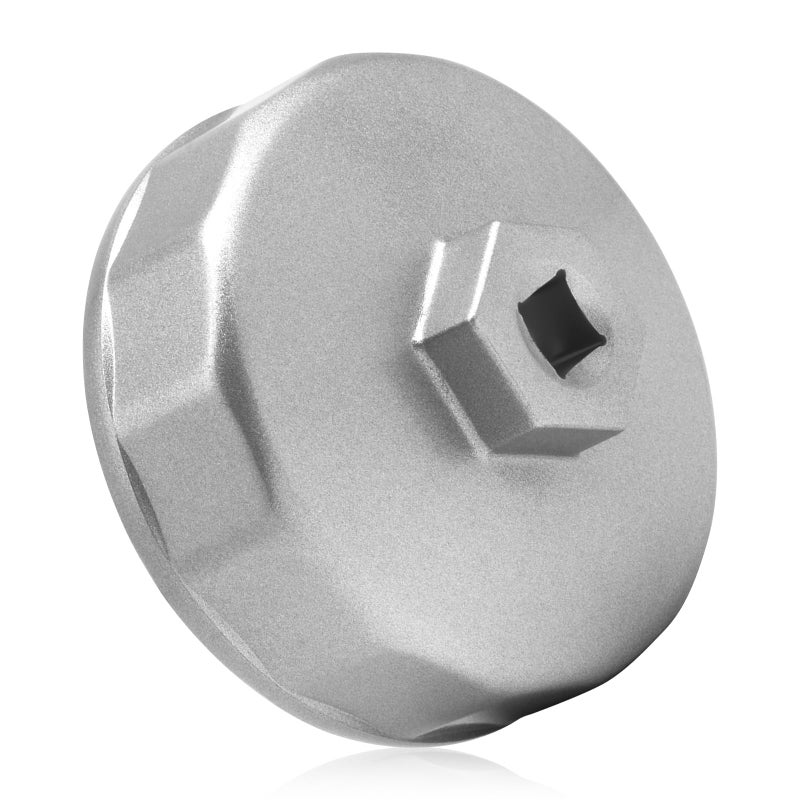 QQWD Oil Filter Wrench Heavy Duty 74mm 14 Flutes Oil Filter Cap Wrenches Removal Tool Compatible with Mercedes Benz Audi VW Porsche Audi Mazda Sprinter Select Mobil1 Bosch Mahle - Image 2
