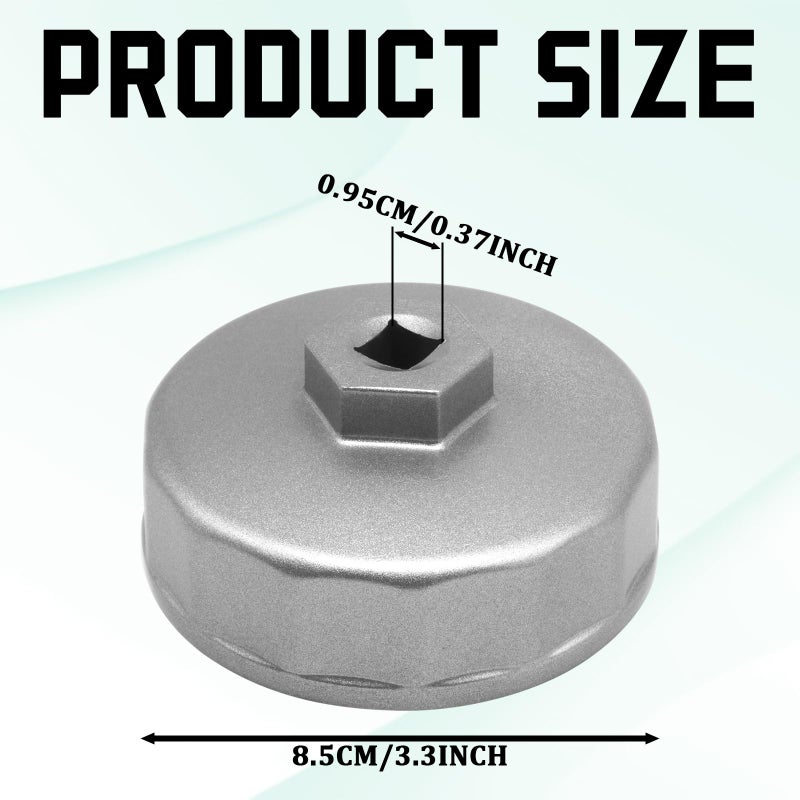 QQWD Oil Filter Wrench Heavy Duty 74mm 14 Flutes Oil Filter Cap Wrenches Removal Tool Compatible with Mercedes Benz Audi VW Porsche Audi Mazda Sprinter Select Mobil1 Bosch Mahle - Image 4