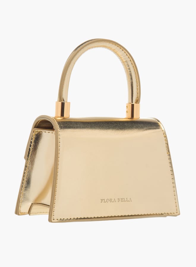 فلورا بيلا من شو إكسبرس حقيبة كروس بودي للبنات مزينة باللؤلؤ بإغلاق بزر وحزام سلسلة - Image 3