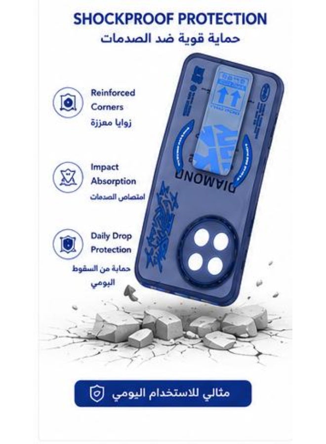 Strap Kickstand Phone Case for Vivo Y38, Shockproof TPU Protective Cover with Finger Strap, Adjustable Stand & 360° Camera Protection - Image 5