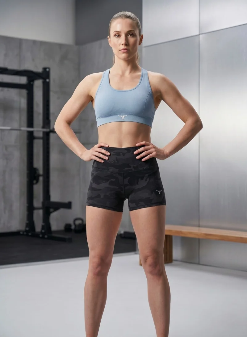 Thugfit Thugfit High Waisted Black Camo Shorts