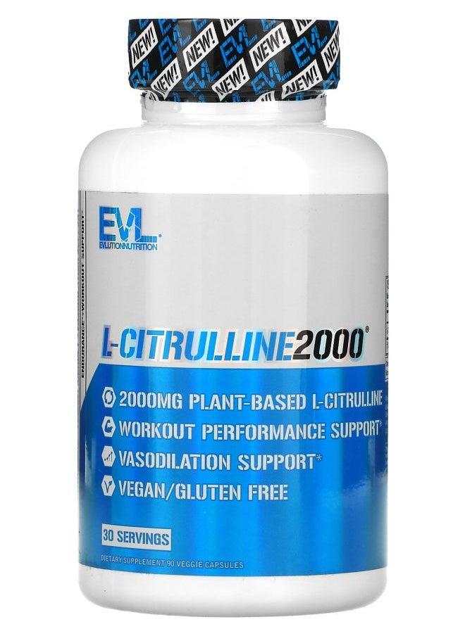 EVLUTION NUTRITION L-Citrulline2000 90 Veggie Capsules 