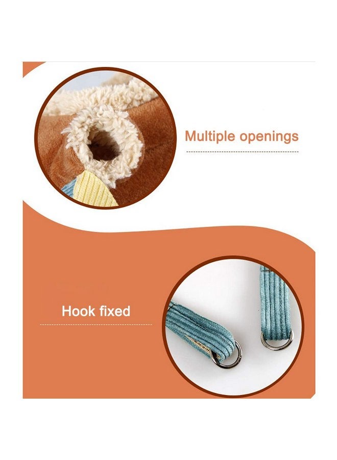 MQ MQ Hamster Hammock Hamster Hanging Bed Hammock Toy Cage Accessories Warm Fleece Nest for Rodents Sugar Glider Guinea Pig (Brown)  - Image 3