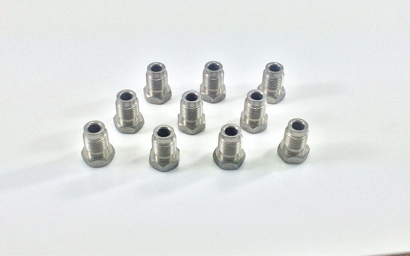 The Stop Shop Stainless Steel Metric Brake Line Imperial & Bubble Flare Fitting for 3/16" Tube. 10 x 1 mm (Pack of 10) - Image 2