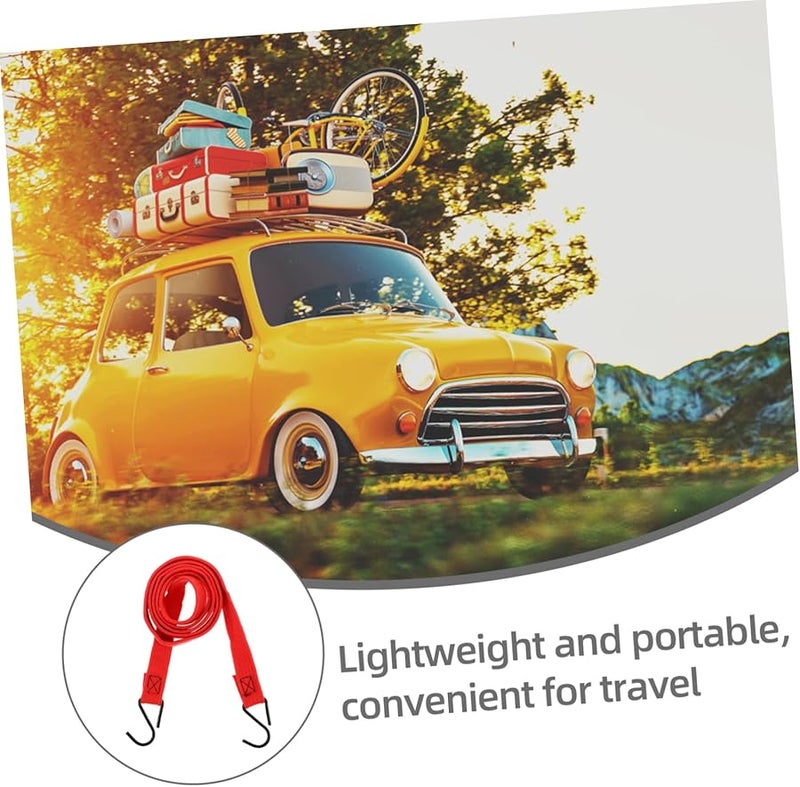 أربطة مطاطية قابلة للتعديل مع خطاطيف، أحزمة رافعة بقوة 1500 رطل، حبل ربط مرن للتخييم والانتقال - Image 4