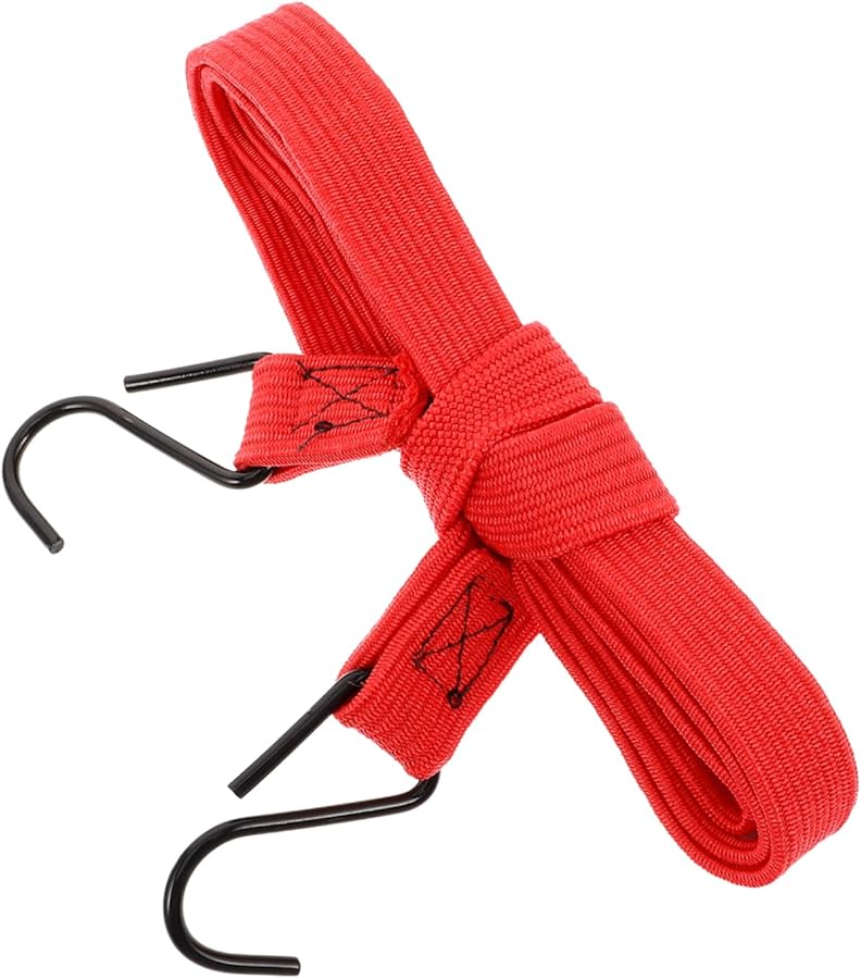 أربطة مطاطية قابلة للتعديل مع خطاطيف، أحزمة رافعة بقوة 1500 رطل، حبل ربط مرن للتخييم والانتقال - Image 1