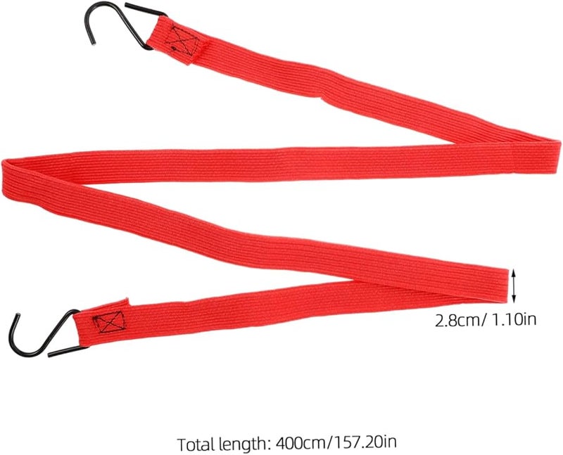 أربطة مطاطية قابلة للتعديل مع خطاطيف، أحزمة رافعة بقوة 1500 رطل، حبل ربط مرن للتخييم والانتقال - Image 3