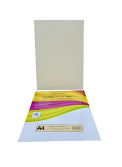 PRIMA 50 sheets of A4 Beige cardboard Thickness 180 grams  - Image 1