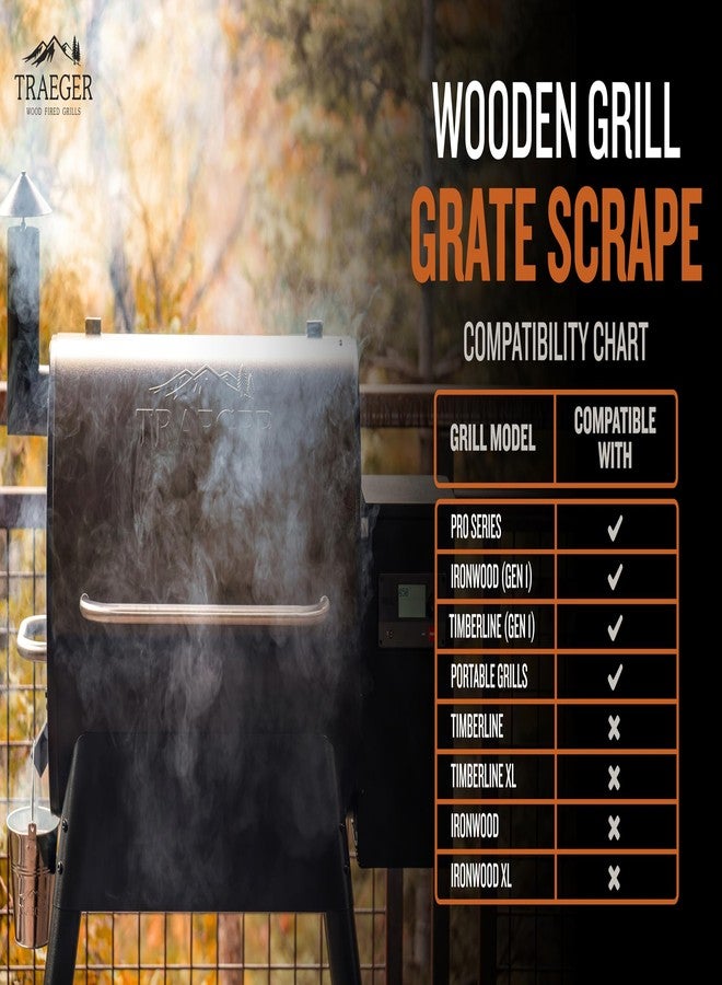 Traeger Grills BAC454 Wooden Grill Scraper - Solid Hardwood Grill Grate Cleaner, Compatible with Pro Series, Ironwood, and Timberline Grills, Safe Bristle-Free Grill Cleaning Accessory - Image 5