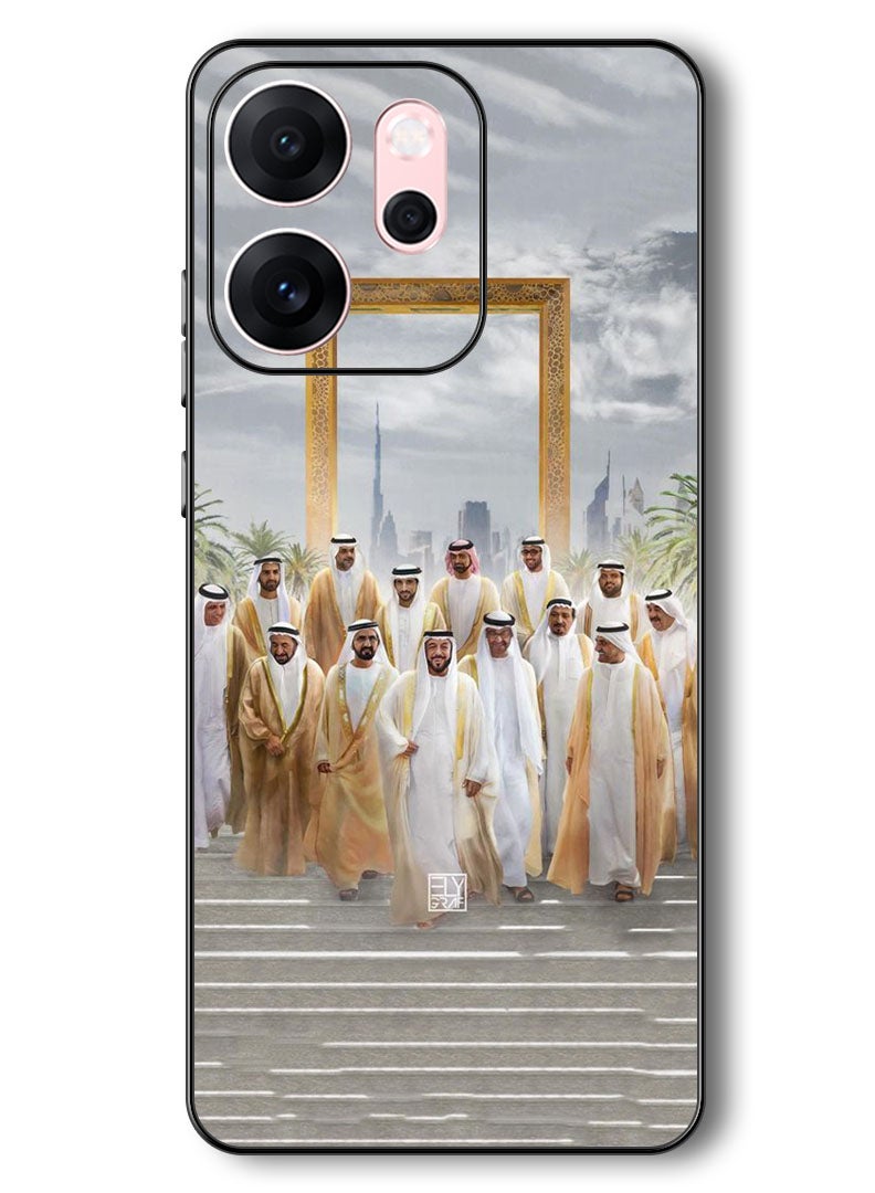 Theodor Case Compatible with Oppo Reno 14 F 6.57 Inch Protection Shockproof Bumper Cover Dubai Rulers - Image 1