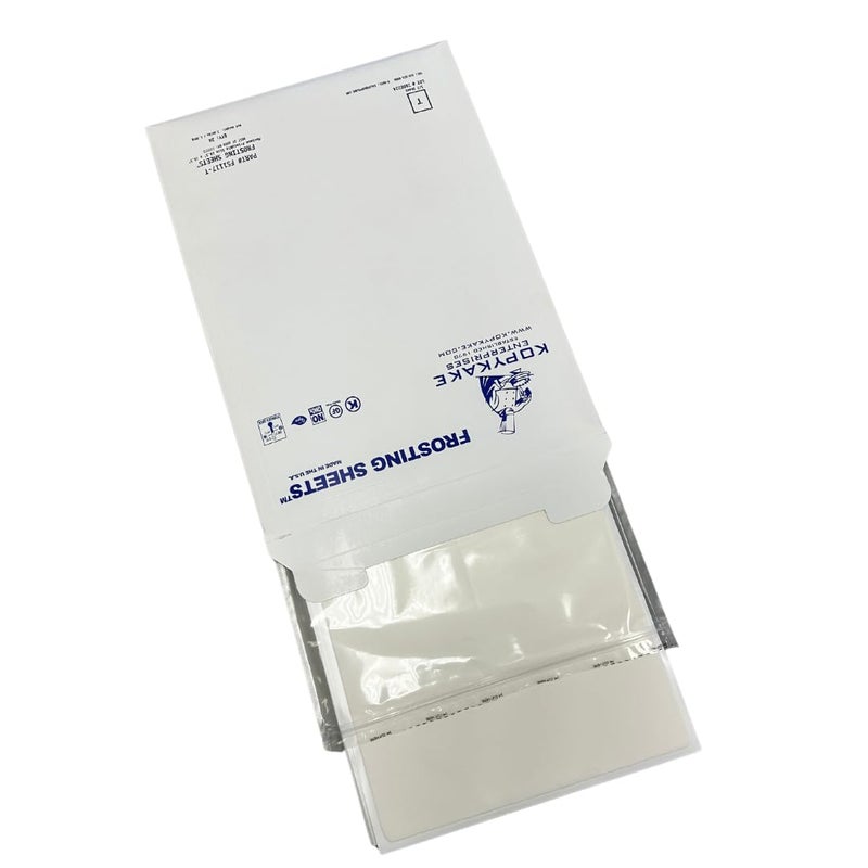 Kopykake Frosting Sheets Premium (Icing Sheets) – 24 Sheets (1 Pack) – White Edible Printer Paper, Icing Paper, Frosting Sheets (16 Sizes/Shapes) (10.5" x 16.5" (1/2 Sheet)) - Image 1