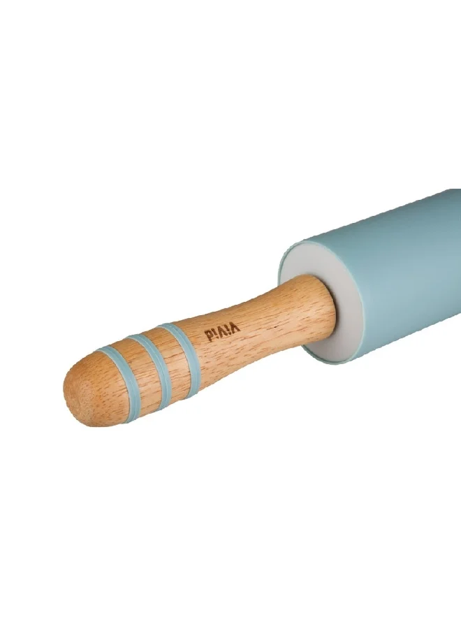 PARFAIT Durable Silicone Rolling Pin Blue and Brown 47.8 x 5.2 x 5.2 cm HB6936CC