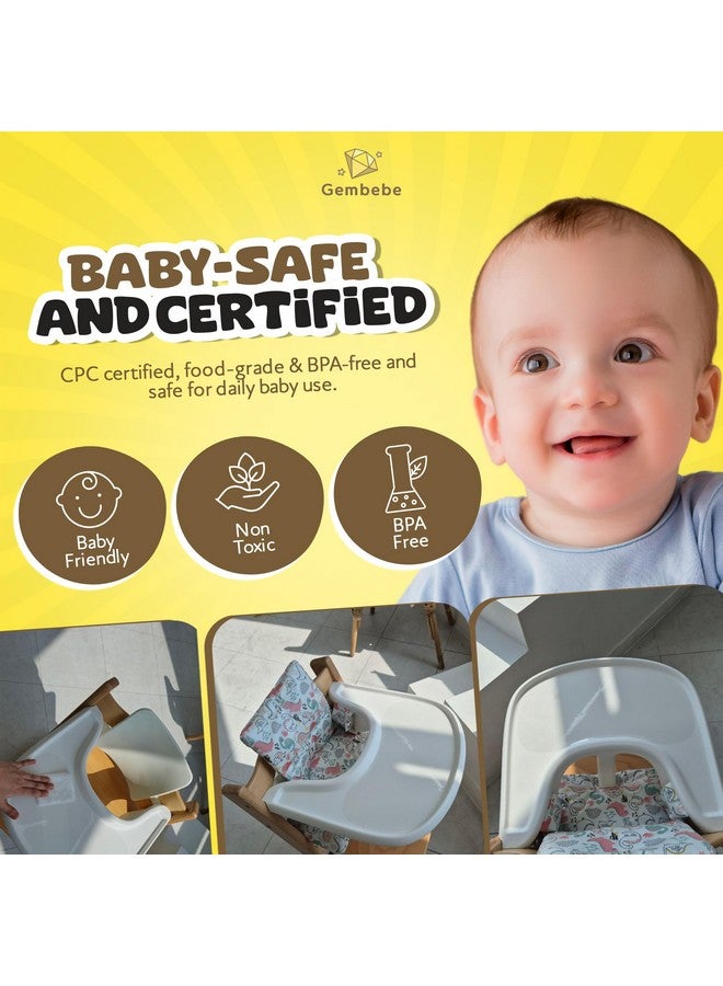 Gembebe Suction Solver Sticker Compatible with Stokke Tripp Trapp Tray Safe Adehisve Placemat Improves Suction Keeps Suction Bowls and Toys Baby High Chair Placemat (2, Peanut Shape) - Image 4