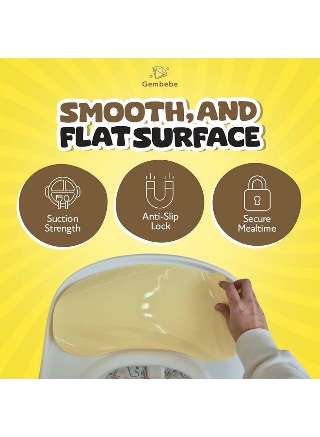 Gembebe Suction Solver Sticker Compatible with Stokke Tripp Trapp Tray Safe Adehisve Placemat Improves Suction Keeps Suction Bowls and Toys Baby High Chair Placemat (2, Peanut Shape) - Image 3