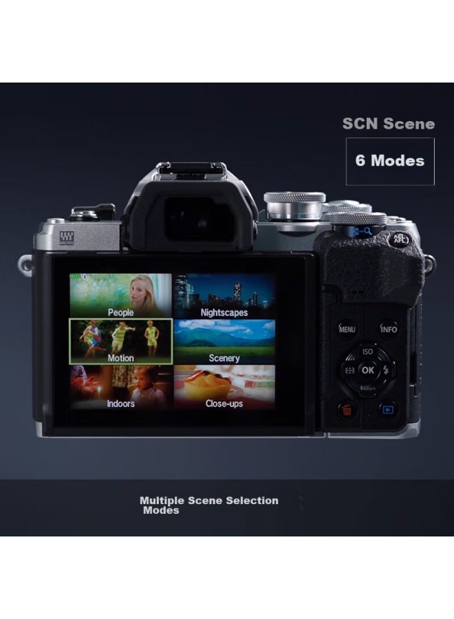 Olympus E-m10 Mark Iv Mirrorless Camera, Silver, Em10 Fourth Generation, Stylish Retro Digital Camera , Dual Lens - Image 3