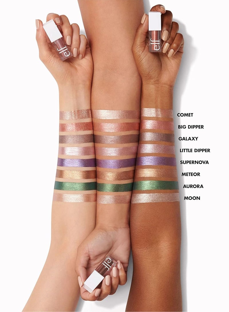 إلف ظلال عيون معدنية سائلة، سريعة الجفاف، تركيبة هلامية تدوم طويلاً، تغطية مصبوغة بتمريرة واحدة، نباتي، لم يتم الإساءة إلى الحيوانات لتصنيعها. - Image 3