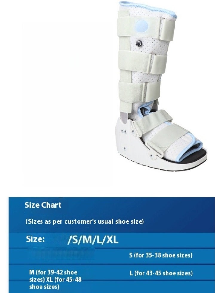 Breathable and comfortable long walking boots fracture boots, air cam walkers, ankle sprain protection boots, adjustable ankle foot boots (light gray) - Image 3
