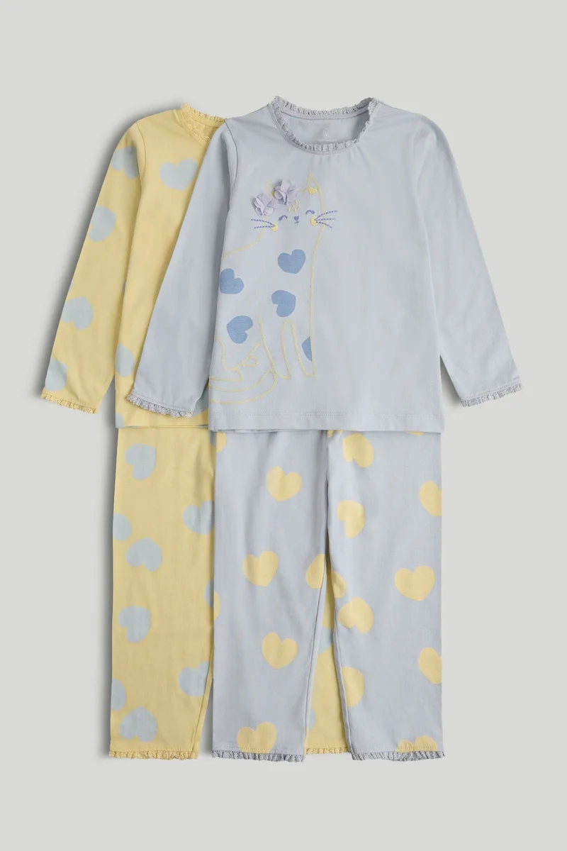 مذركير بيجامات قطط عبوة من قطعتين