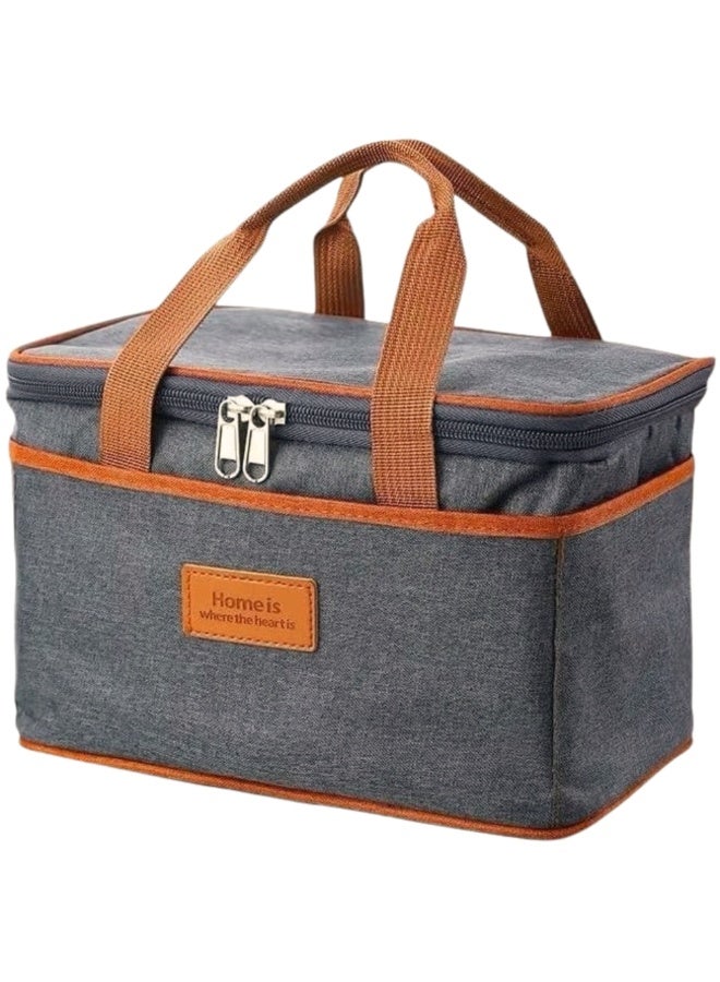 VIO Thermal Insulated Lunch Bag Hot Cold Portable Lunch Bag Cooler Tote Picnic Lunch Bag Carrier Food Storage Travel Lunch Kit Food Container Lunch Carrier Meal Bag Insulated Food Storage Reusable Lunch Bag Tote Bag for Office Work School College Men Women Boys Girls Kids Indoor Outdoor - Image 1