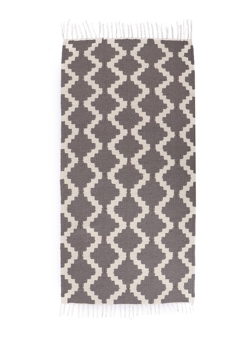 Bazaar Misr Diamond Kilim rug Grey White  - Image 1