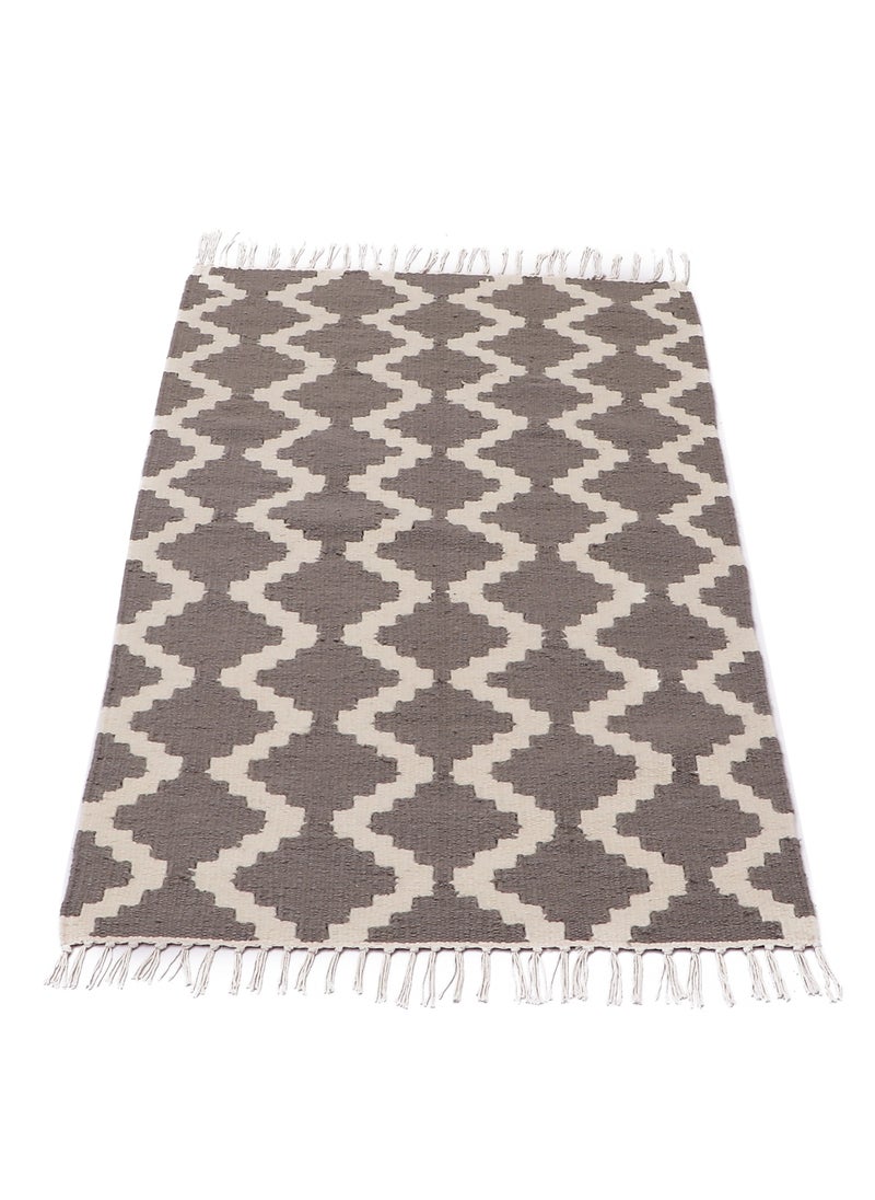 Bazaar Misr Diamond Kilim rug Grey White  - Image 3