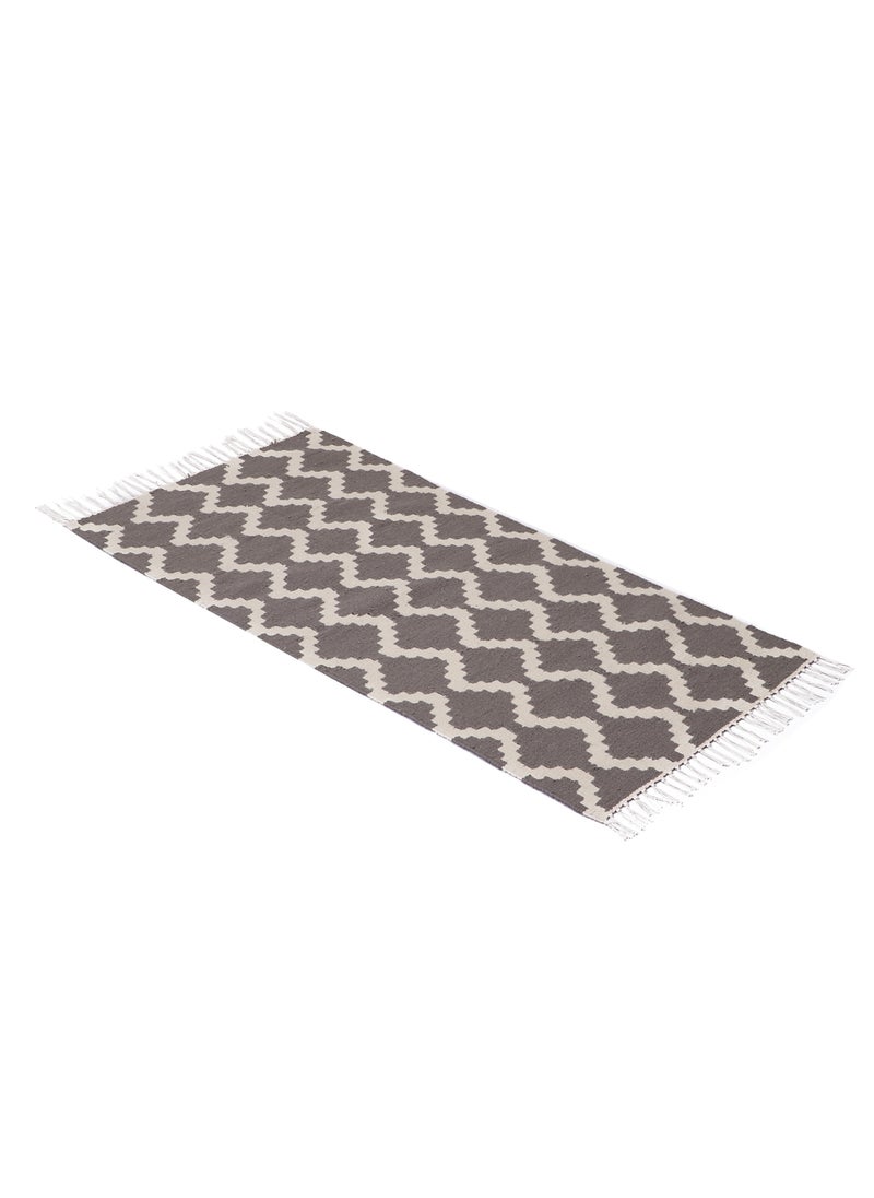 Bazaar Misr Diamond Kilim rug Grey White  - Image 4