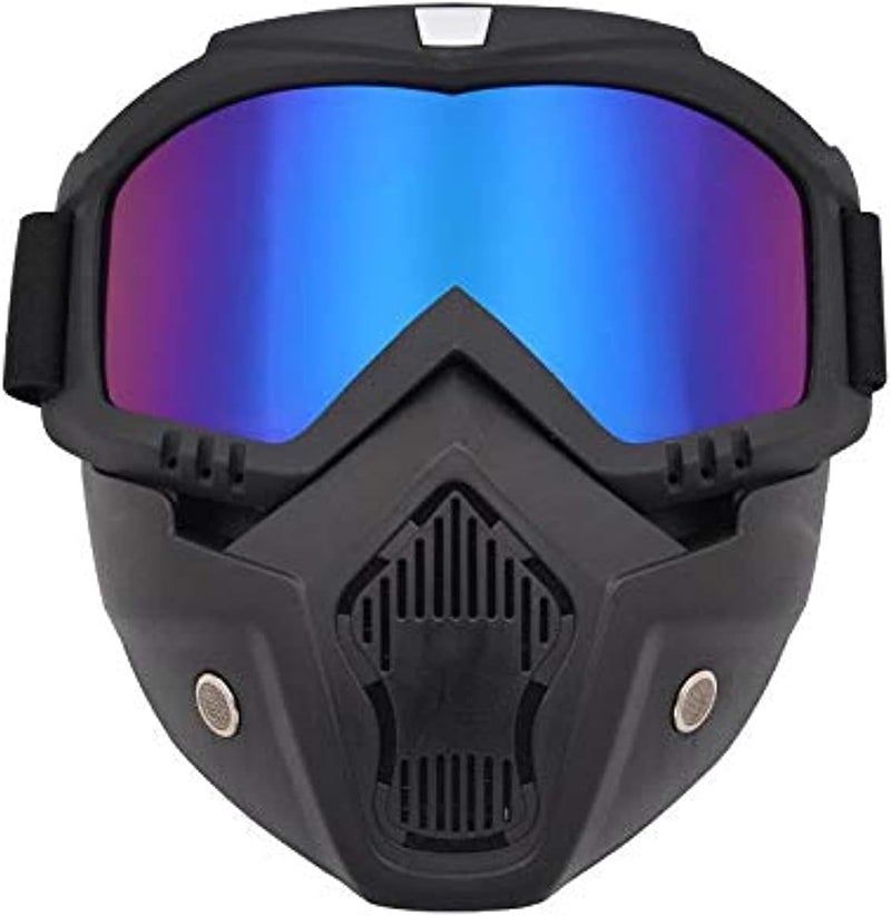 Motorcycle face mask blue color