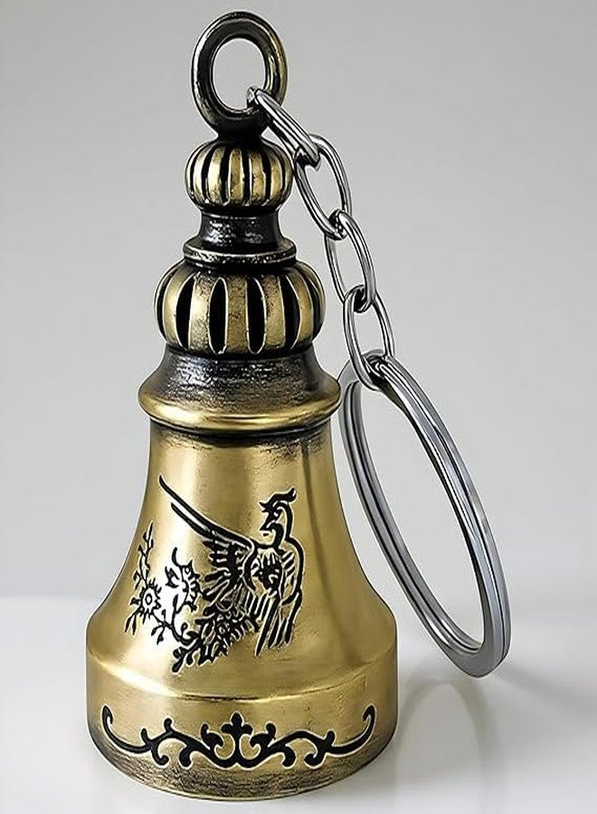 Mistazzo Guardian Bell Tibetan Style Metal Keychain Keyring for Bikes & Riders | Good Luck Protection Bell for Motorcycle & Scooty (Pack of 3) - Image 5