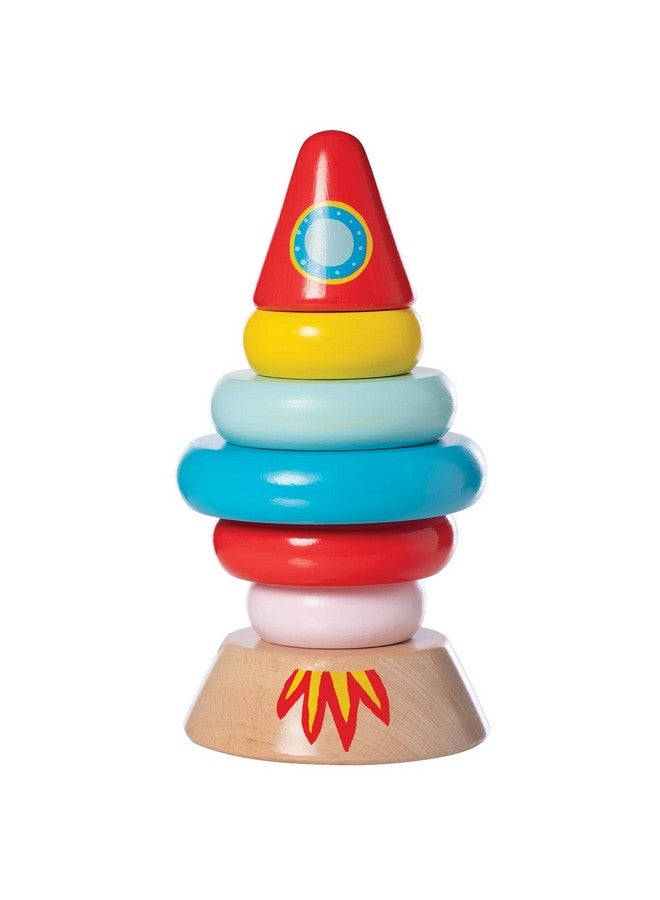 Manhattan Toy Manhattan Toy Stacker Rocket Baby and Toddler 7 Piece Magnetic Wooden Stacking Toy Set - Image 1