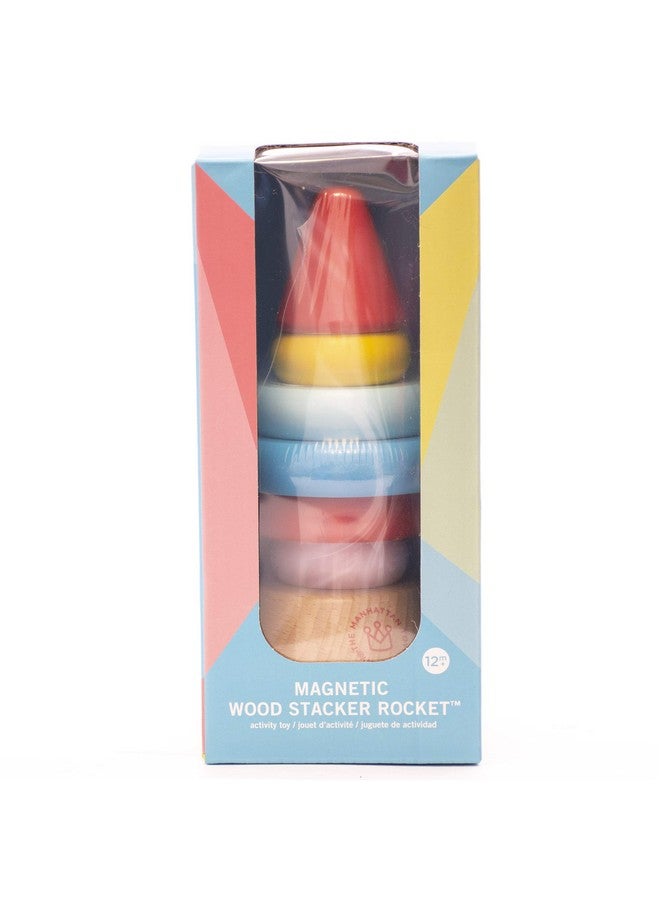 Manhattan Toy Manhattan Toy Stacker Rocket Baby and Toddler 7 Piece Magnetic Wooden Stacking Toy Set - Image 3