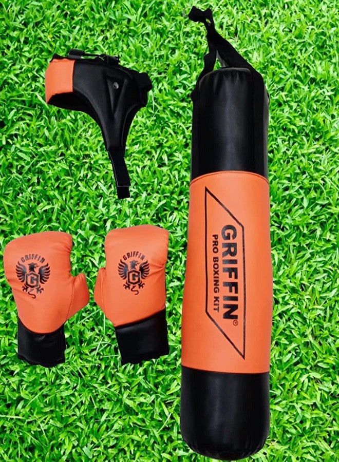 Griffin Kids Boxing Kit Filled Boxing for Punching & Sparing Filled Punch Bag for Boxing Children - Boys Boxing Set (52 cm) - Image 2