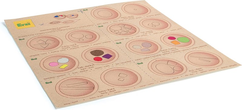 Erzi Educational Game Sorting and Comparison - 21 Pieces with Wooden Bowls - Image 2