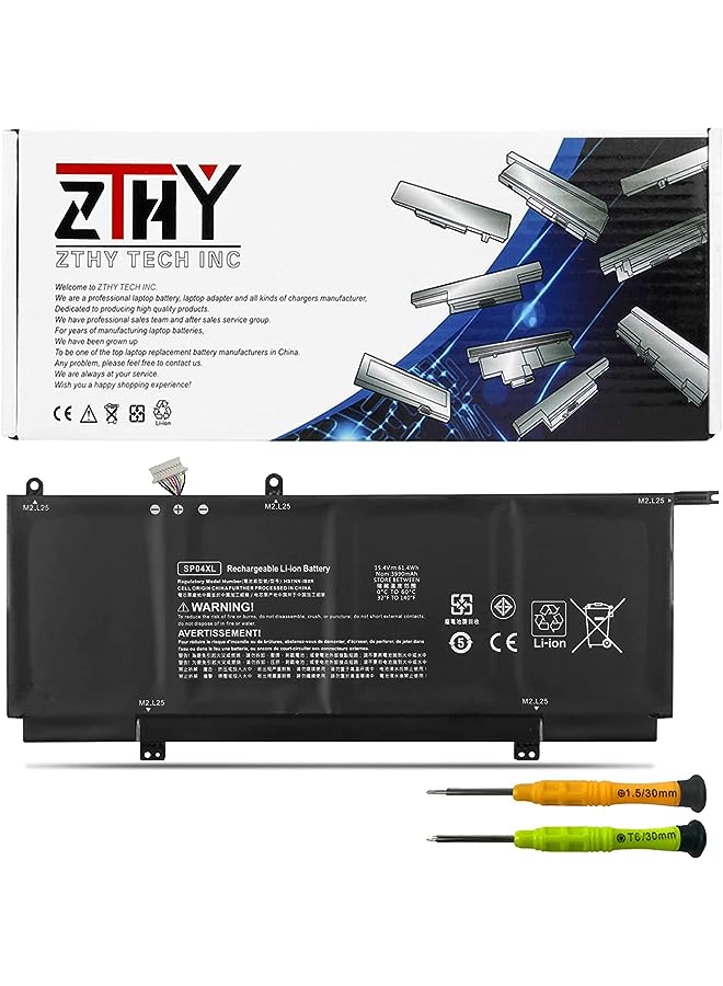 ZTHY Sp04Xl Laptop Battery Compatible With Hp Spectre X360 Convertible 13-Ap000 13T-Ap000 13-Ap0053Dx 13-Ap0000Nn 13-Ap0100Nd 13-Ap0000Tu Tpn-Q204 Sp04061Xl L28764-005 L28538-Ac1 Tpn-Q203 61.4Wh 15.4V - Image 1