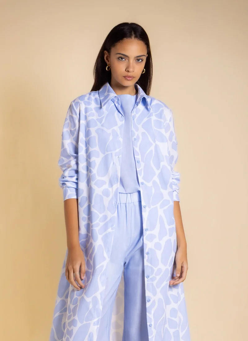 شايبس LINEN BLEND LONG SHIRT SET