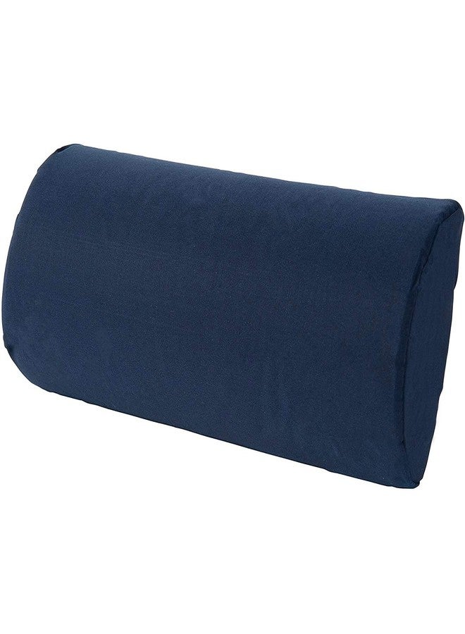 DMI Lumbar Roll Back Support Cushion Pillow, Half-Moon Size, Navy - Image 1
