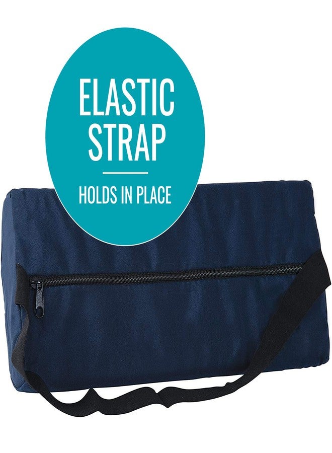DMI Lumbar Roll Back Support Cushion Pillow, Half-Moon Size, Navy - Image 5