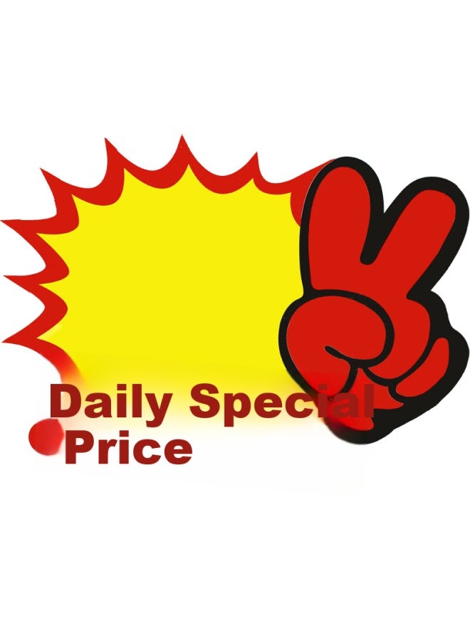 Trnfa Trnfa Daily Special 100 Sheets Large Size Special Promotion Explosive Stickers Supermarket Price Tags Pop Advertising Paper Product Price Labels Display Stand Discount Tags - Image 2