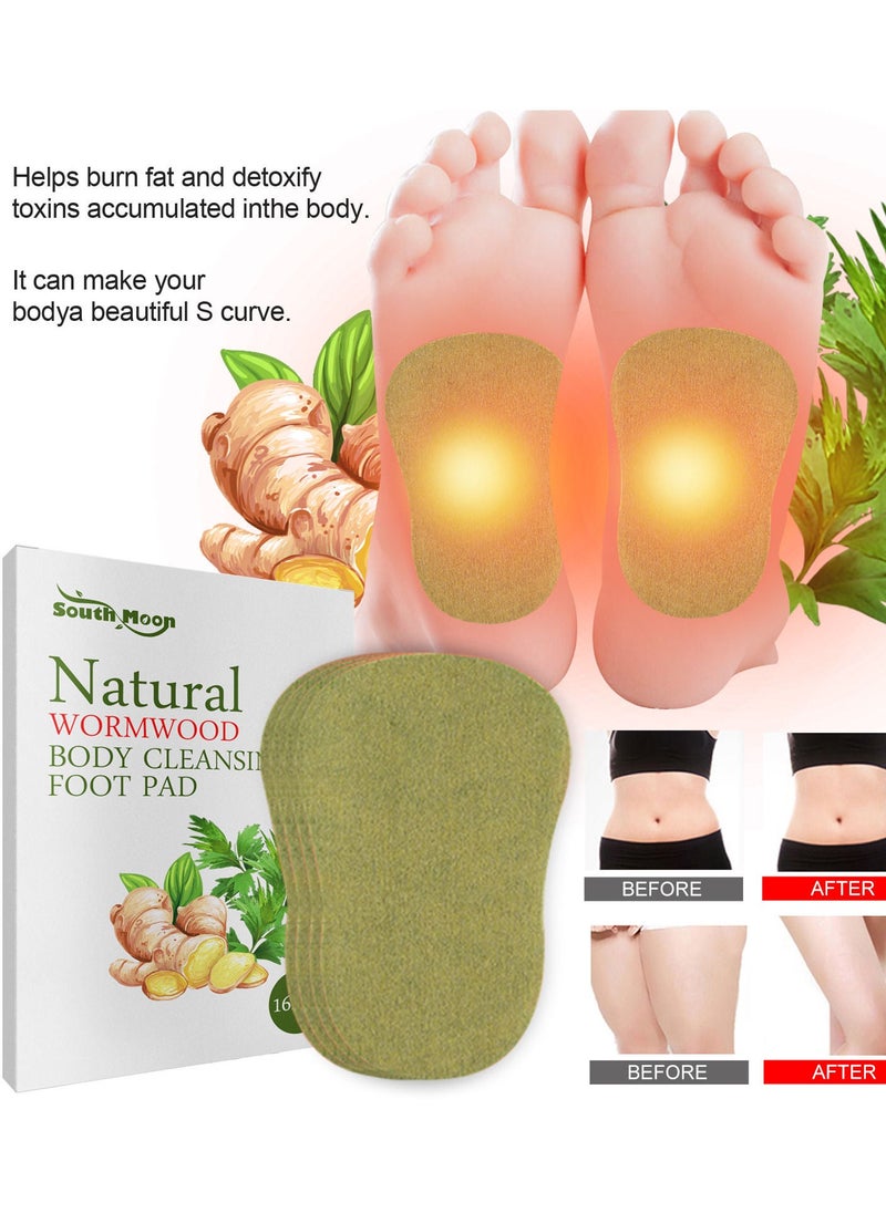 SOUTH MOON Natural Wormwood Body Cleansing Foot Pad 16 Pcs  - Image 1