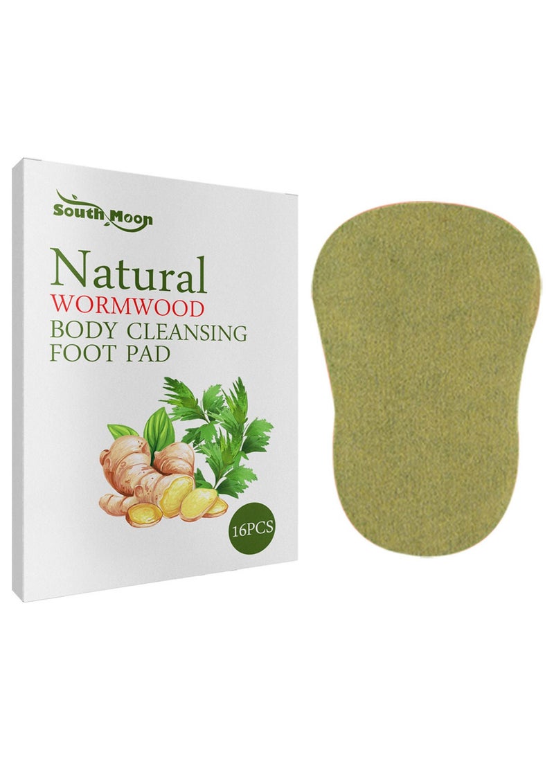 SOUTH MOON Natural Wormwood Body Cleansing Foot Pad 16 Pcs  - Image 5